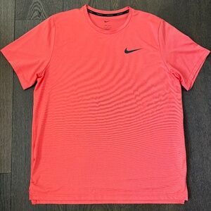 Nike Dri-Fit Short Sleeve Training Tee - Men’s Large - Bright Coral